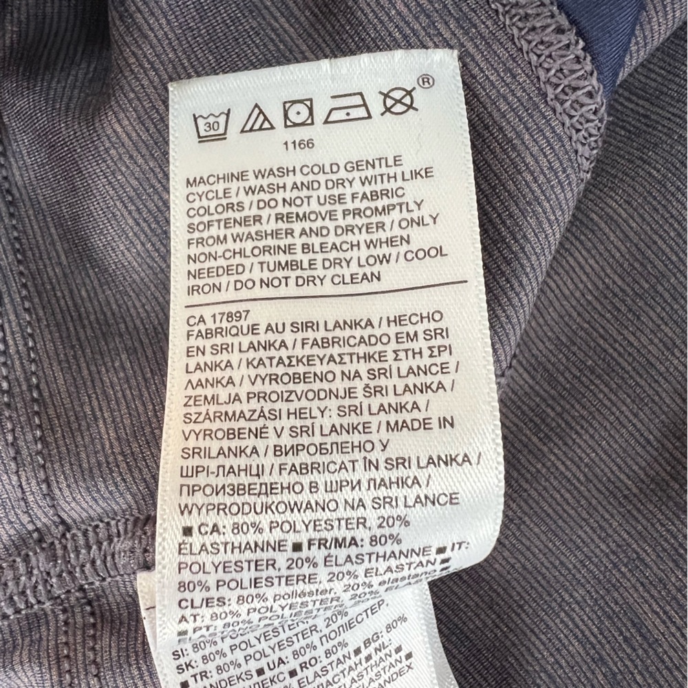 Athleta Ultimate Stash Pocket 7/8 Tight Leggings in Heather Grey/Navy, size M - Picture 8 of 11
